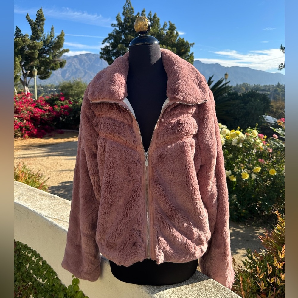 NWT Anthropologie Faux Fur Bomber Jacket - Size L